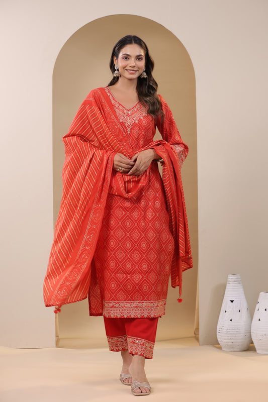 Ethnic Printed Suit Set