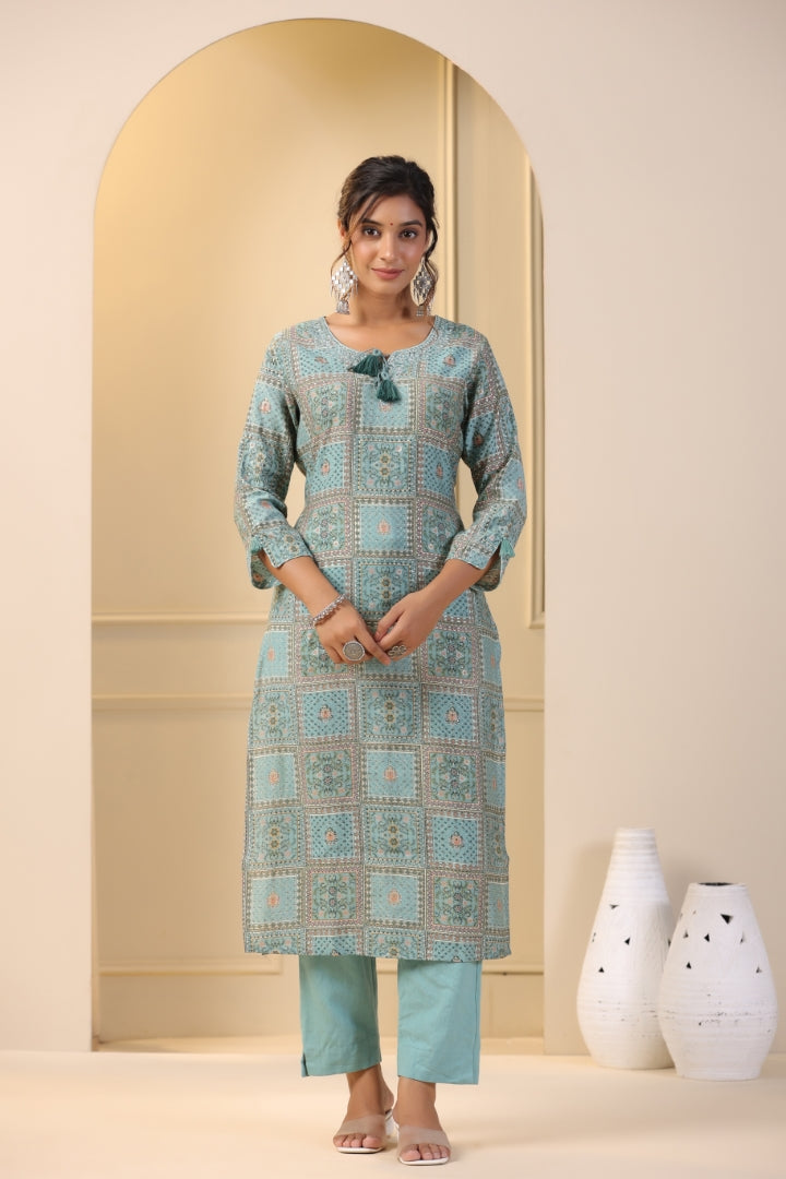 Modal-Muslin Kurta Pant Set