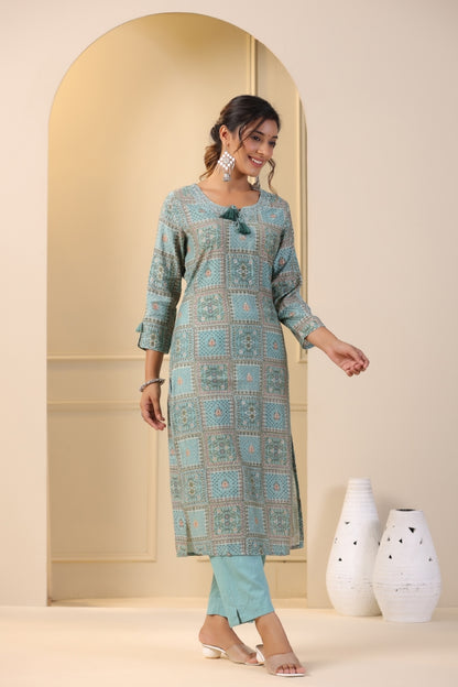 Modal-Muslin Kurta Pant Set