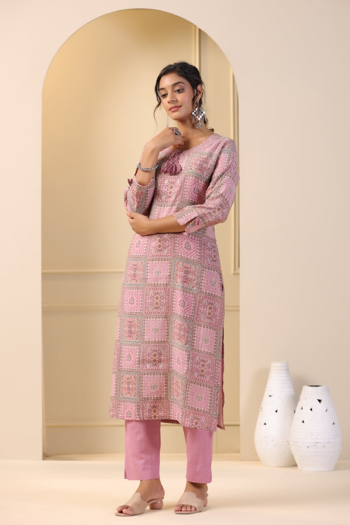 Modal-Muslin Kurta Pant Set