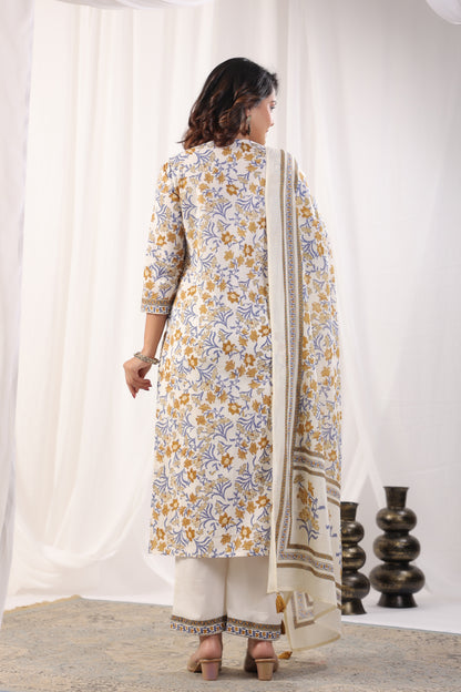 Designer Cotton Floral Printed Suit Set