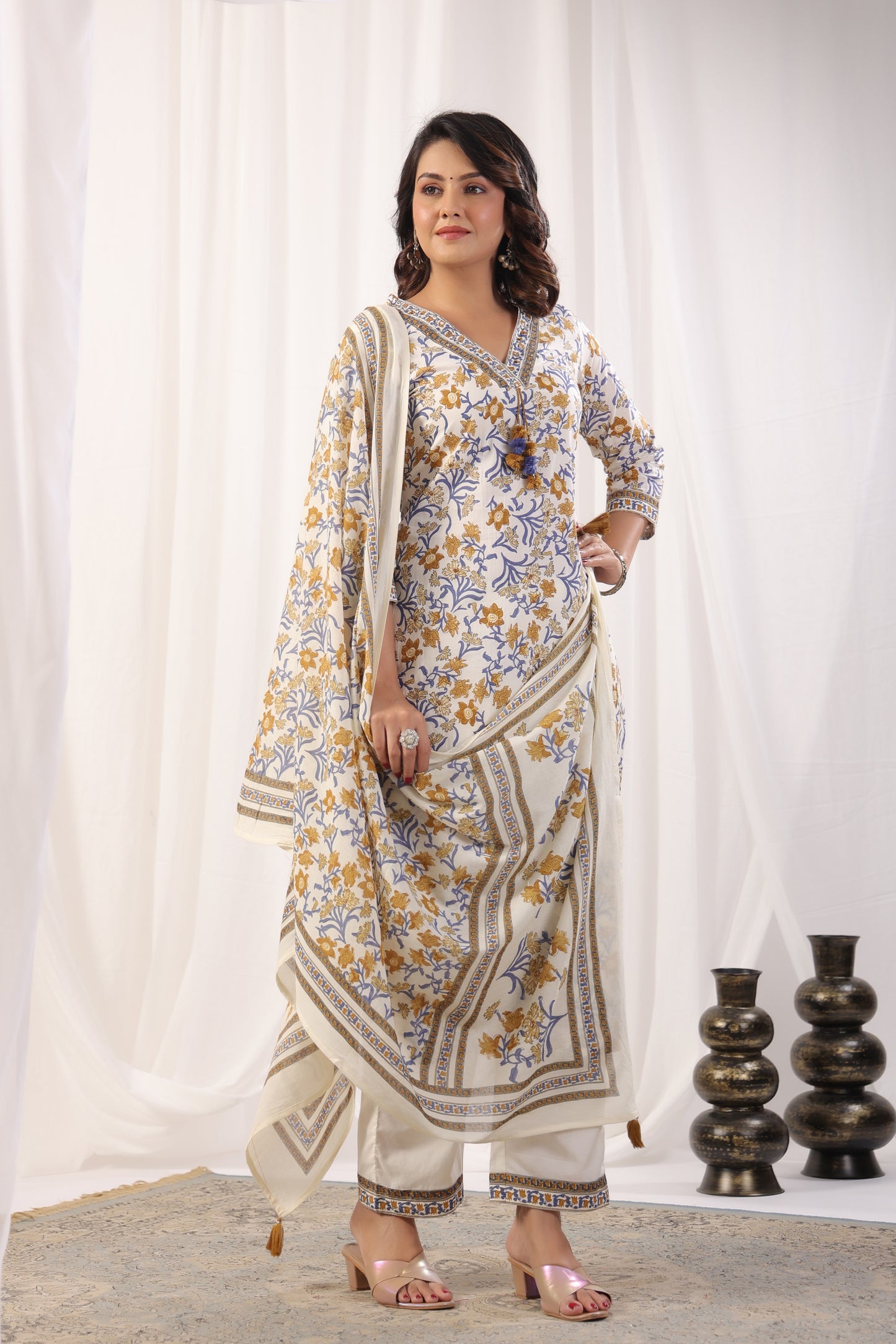 Designer Cotton Floral Printed Suit Set