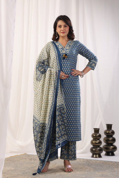 Ajrakh Printed Suit Set