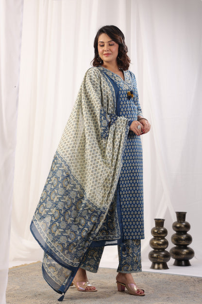 Ajrakh Printed Suit Set