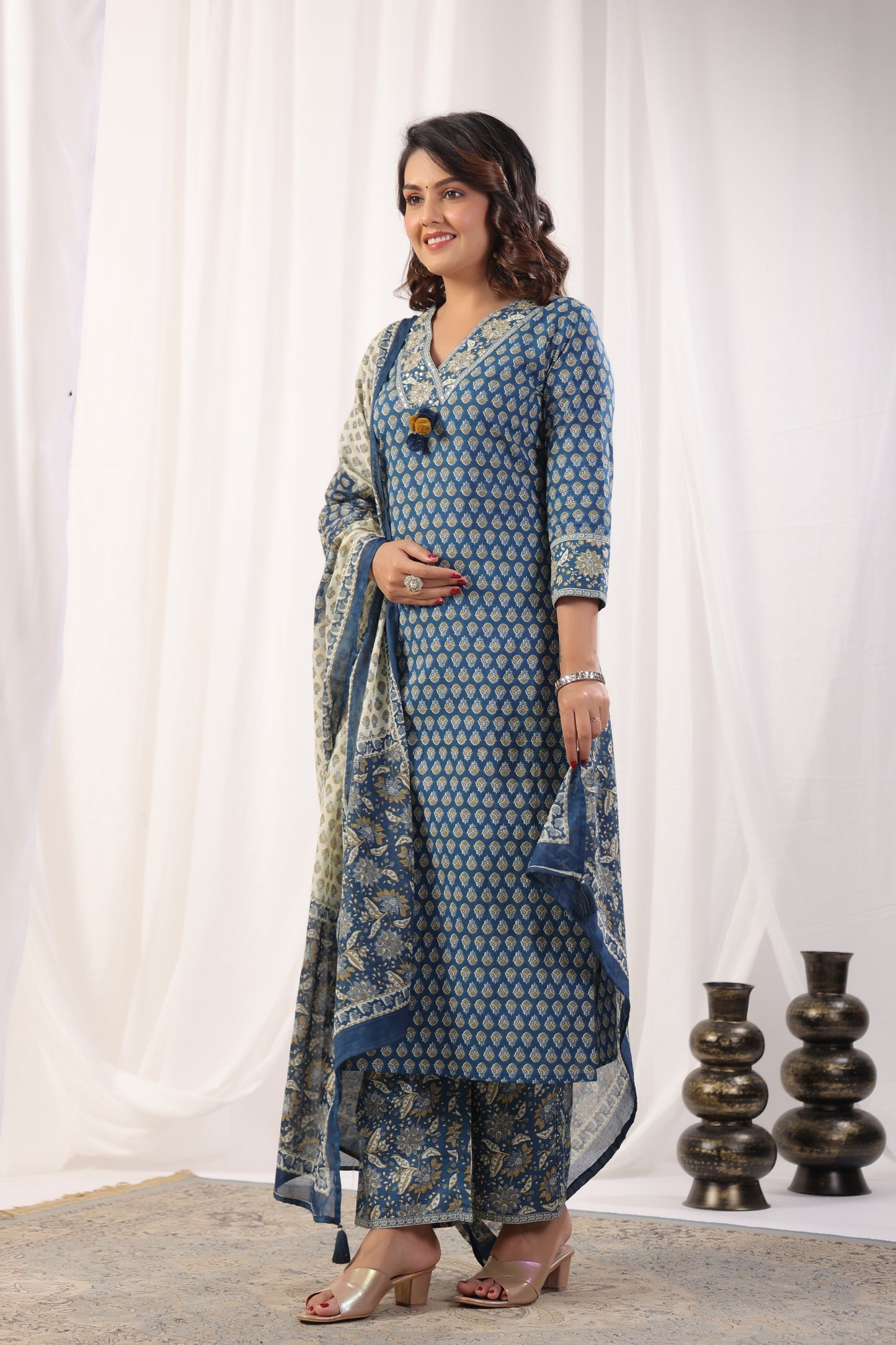 Ajrakh Printed Suit Set