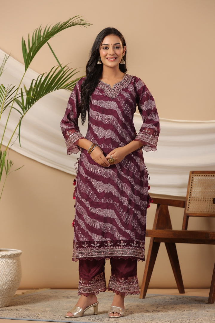 Straight Modal-Muslin Kurta Pant Dupatta Set