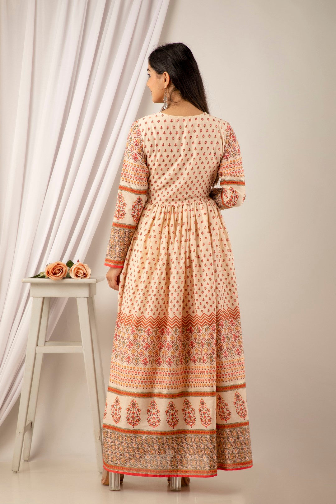 Beautiful Mugal Print Gown