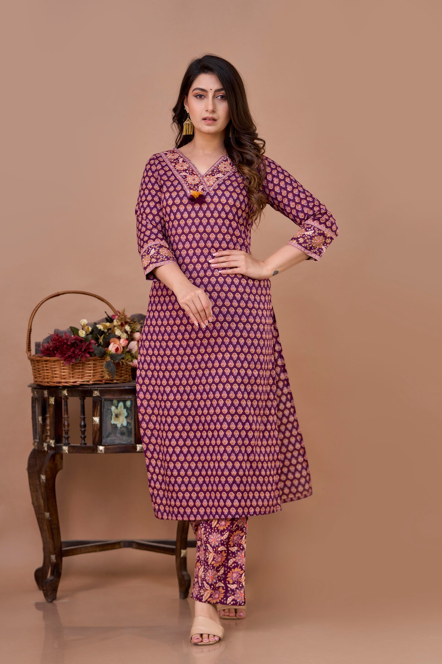 Ajrakh Printed Suit Set