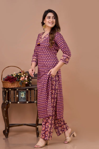 Ajrakh Printed Suit Set