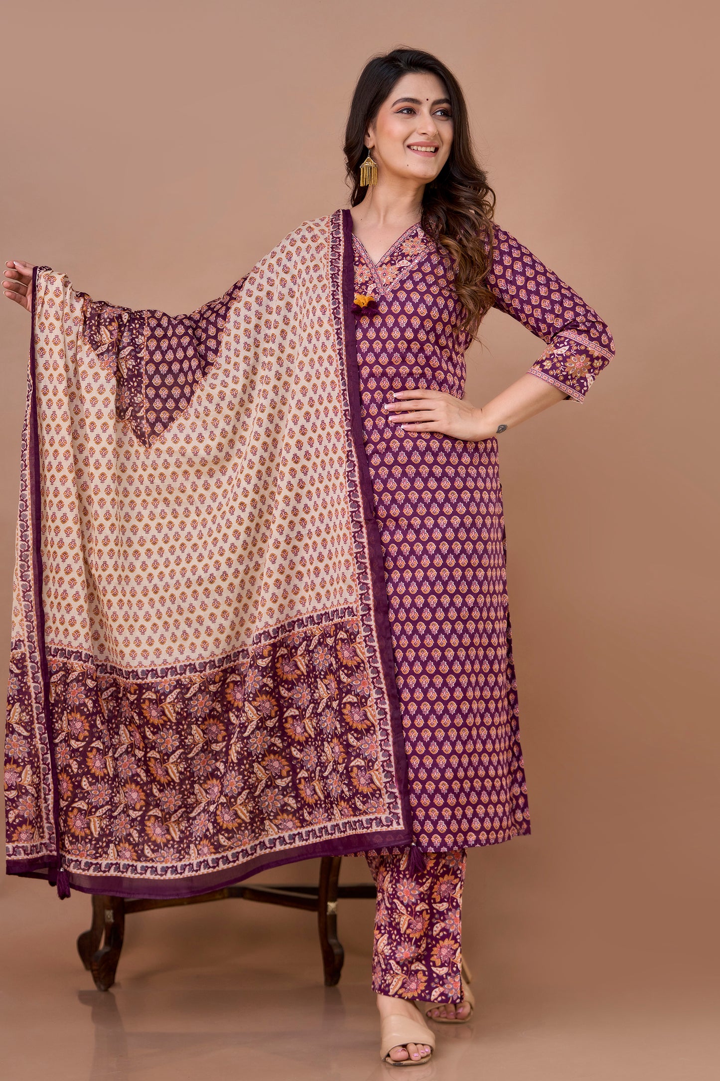 Ajrakh Printed Suit Set