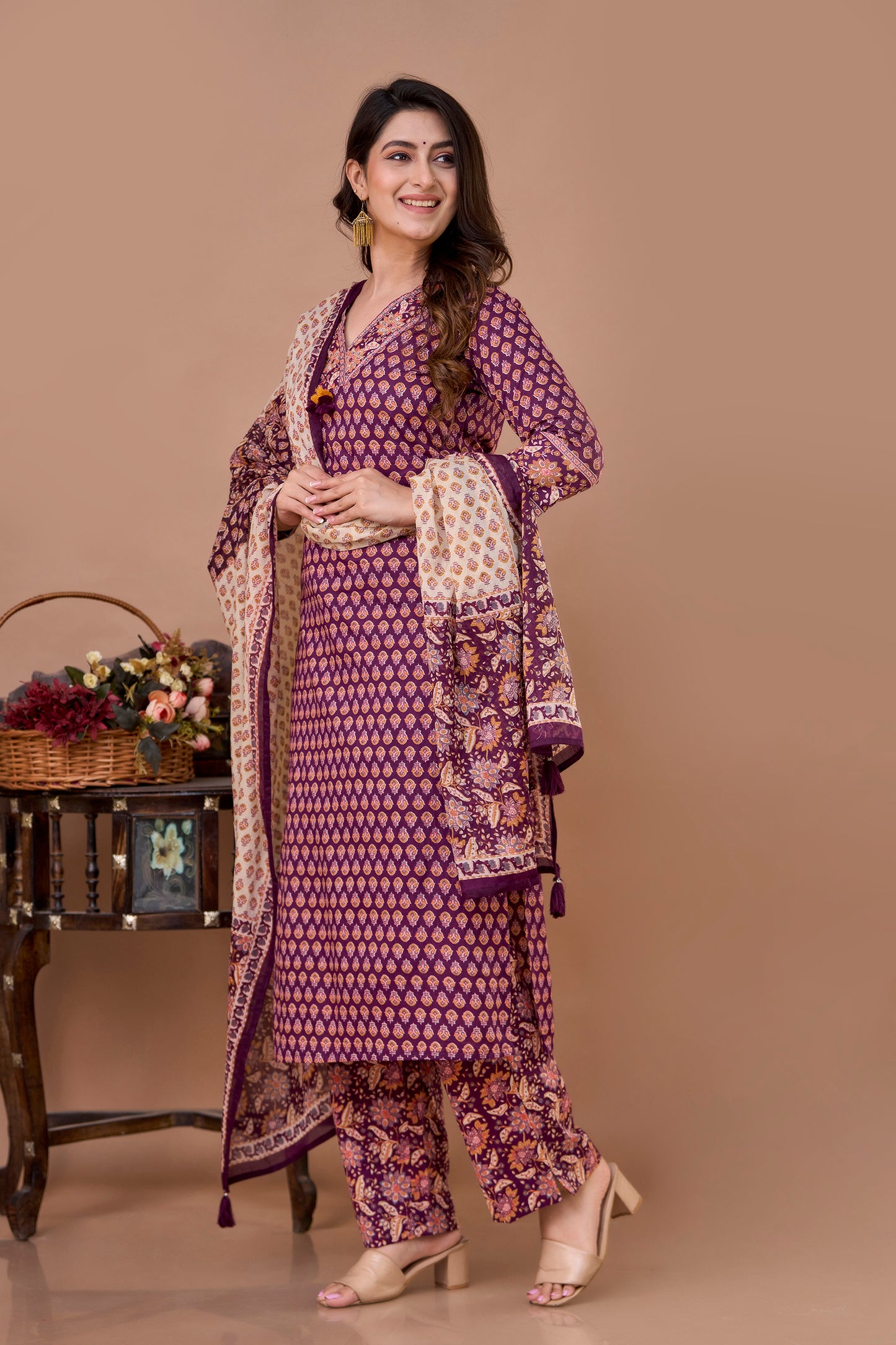 Ajrakh Printed Suit Set