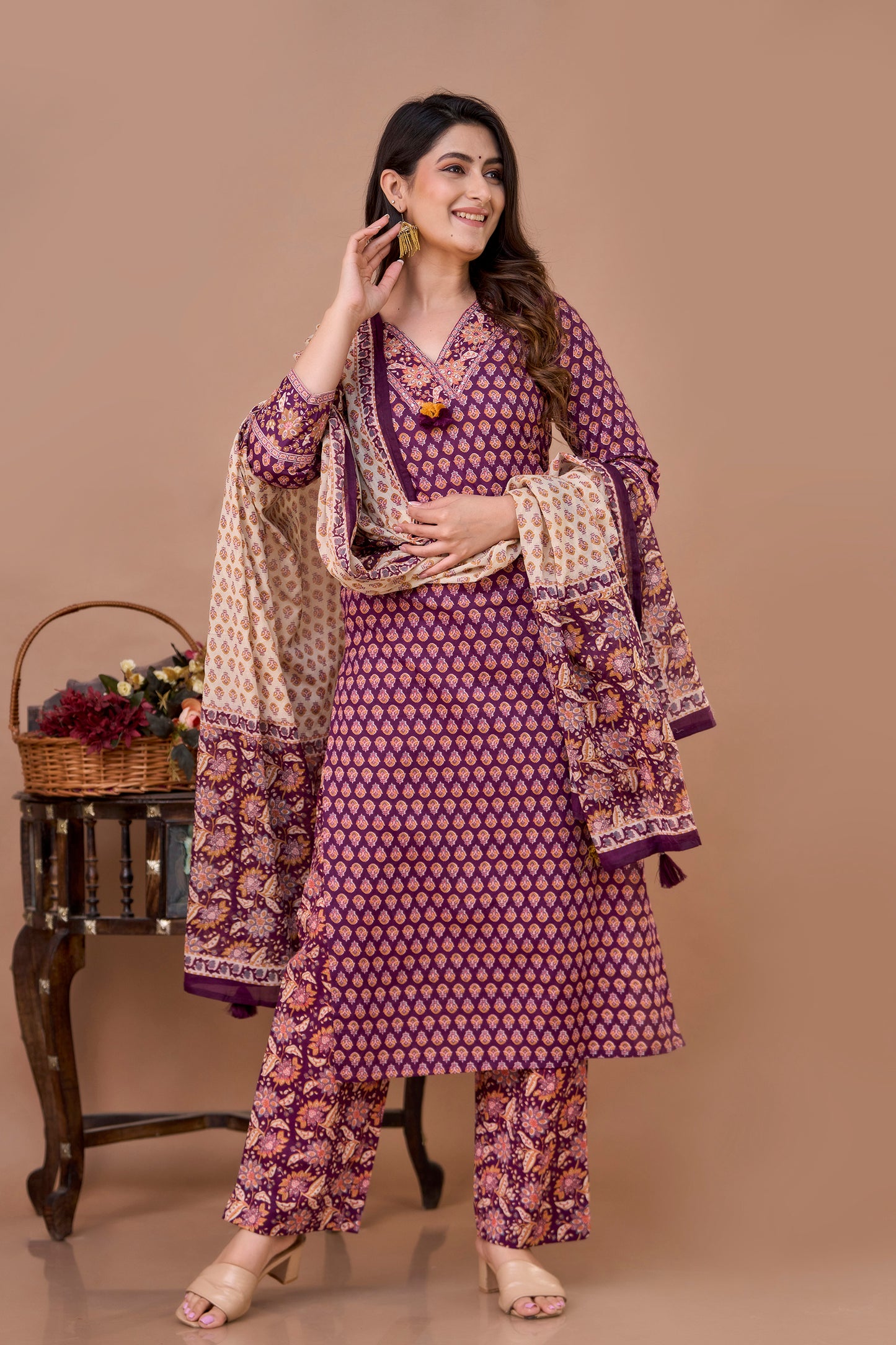 Ajrakh Printed Suit Set