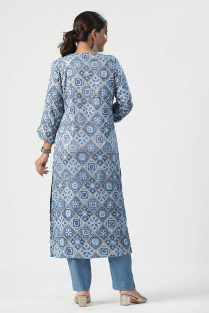 Blue Elegant Capsule Kurta