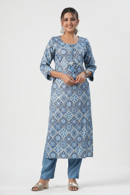 Blue Elegant Capsule Kurta