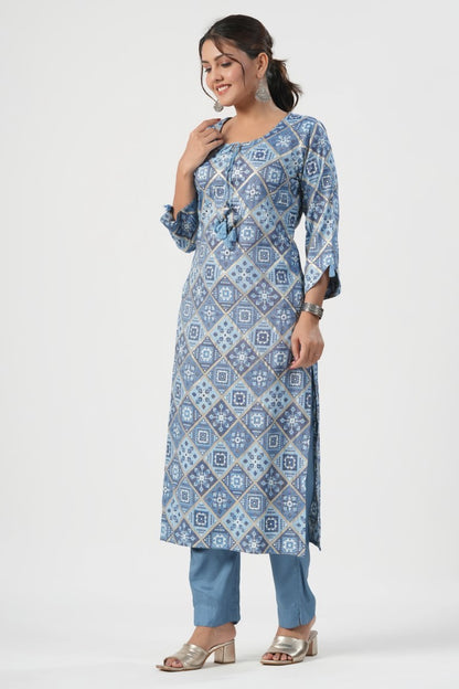 Blue Elegant Capsule Kurta