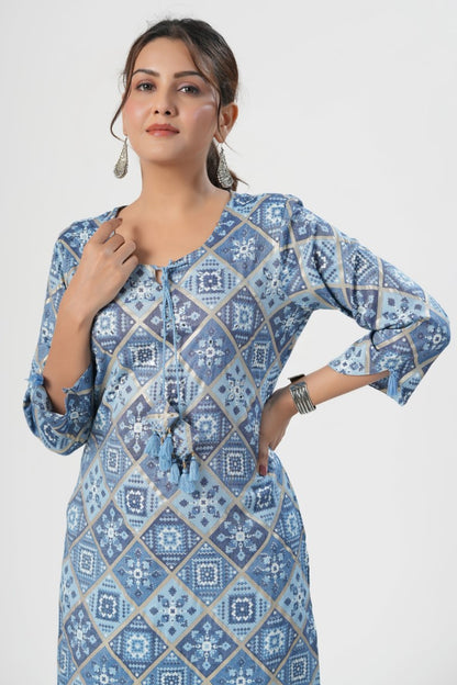 Blue Elegant Capsule Kurta