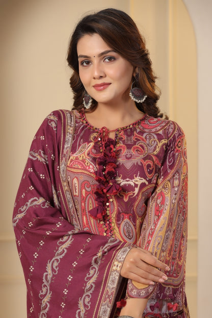 Viscose Muslin Pakistani Suit Set